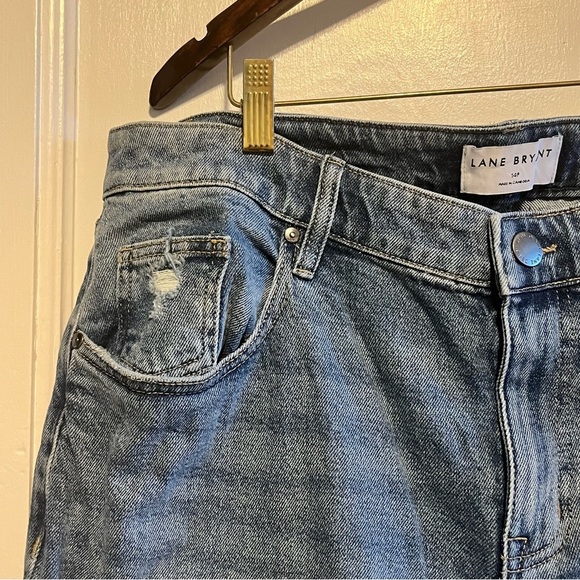 Lane Bryant denim boyfriend capris Petite  mid-rise size 14p NWT - Picture 3 of 8